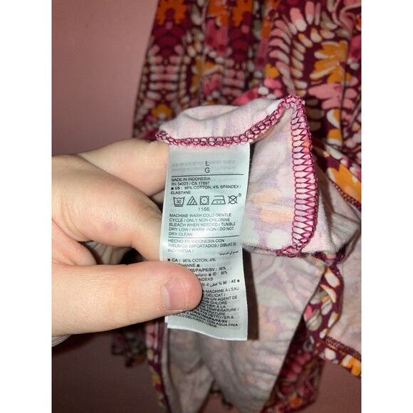 Old Navy tiered boho floral knee length dress size large - Picture 3 of 5